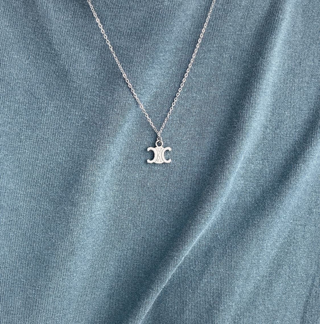 셀린느 트리옹프 남성 목걸이 실버 상품이미지1