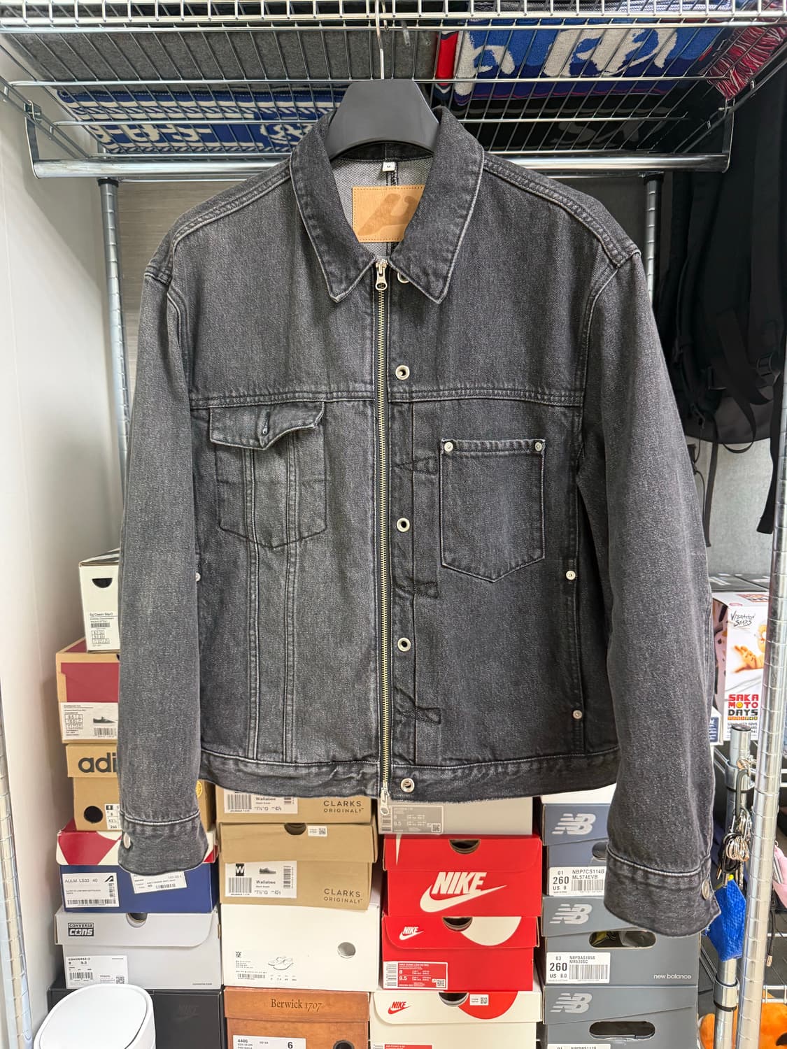 플랙진 x 언어펙티트 흑청 데님 셋업 (상의 M 하의 L) 상품이미지1