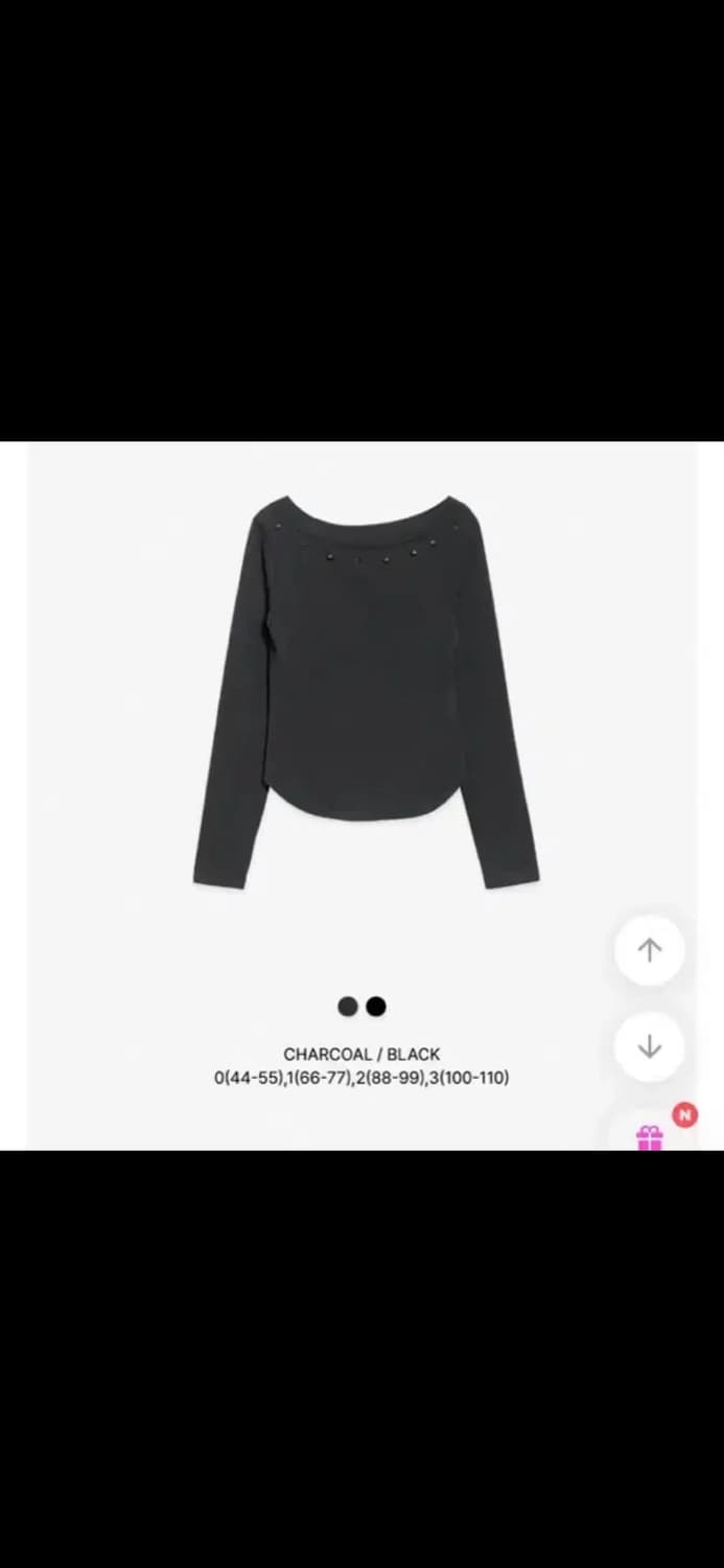 스터드 언발 원숄더 티셔츠  상품이미지4