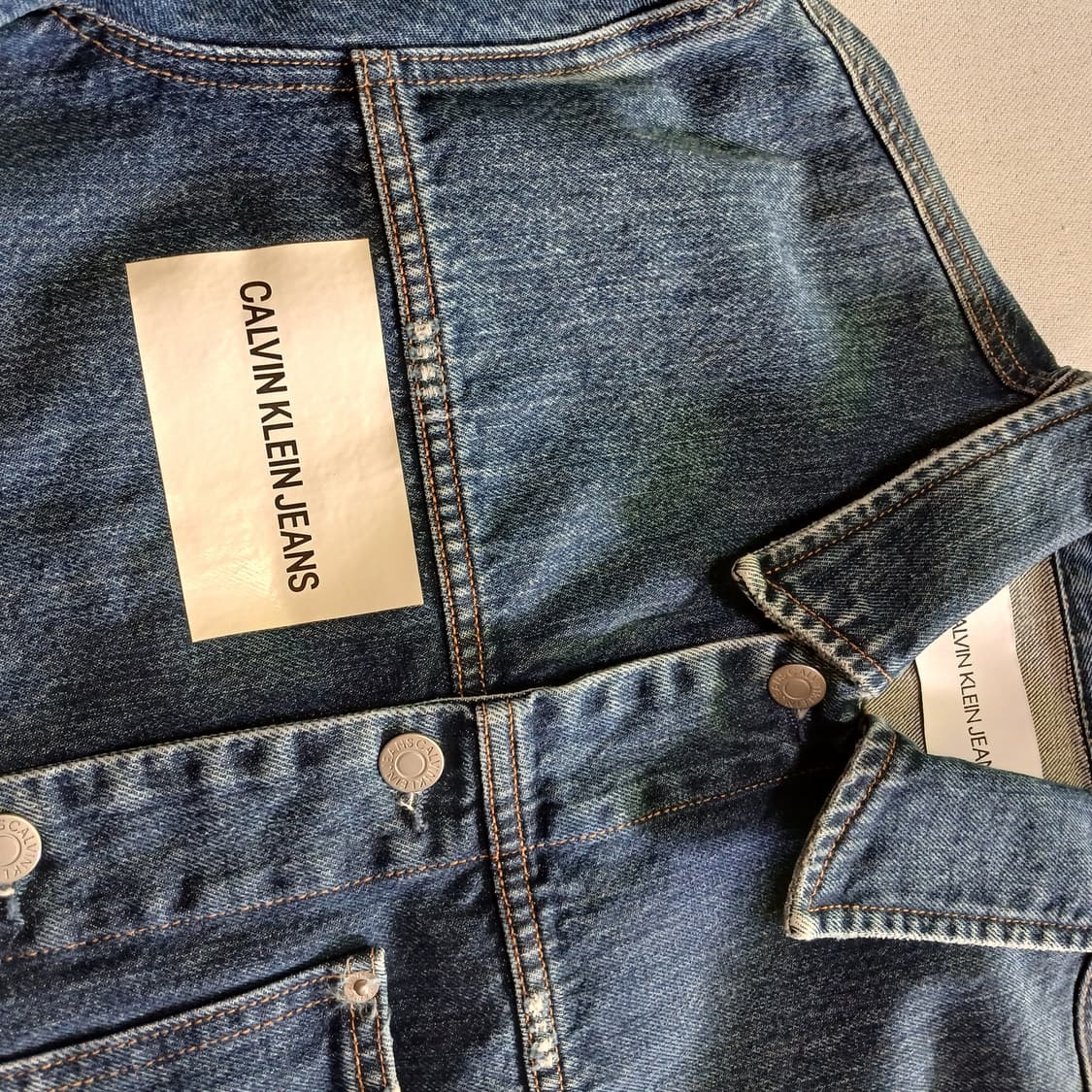 CK 캘빈클라인 데님 패치워크 청자켓 자켓 상품이미지8