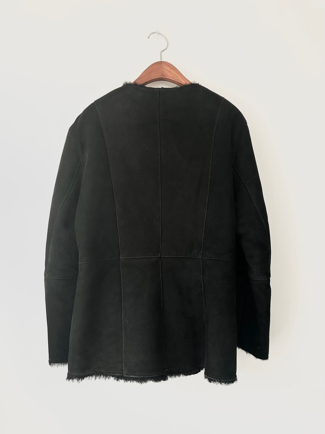 블랙 양가죽 무스탕 지퍼 자켓 상품이미지3