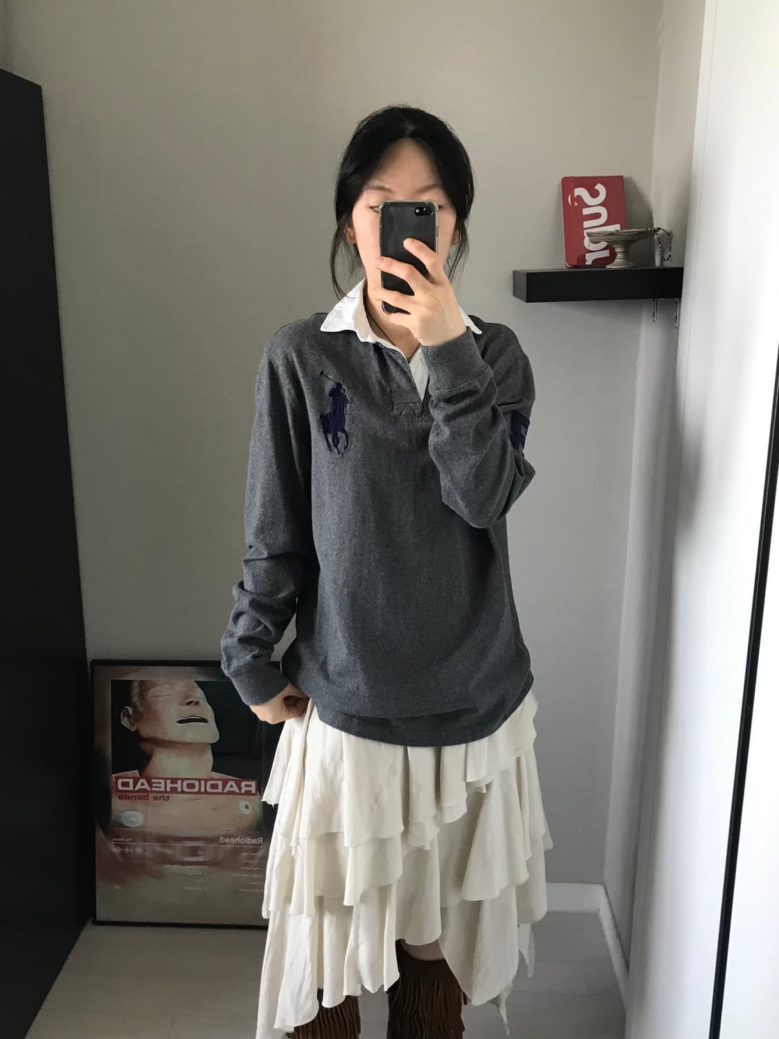 폴로 랄프로렌 빅포니로고 그레이 럭비티 상품이미지3