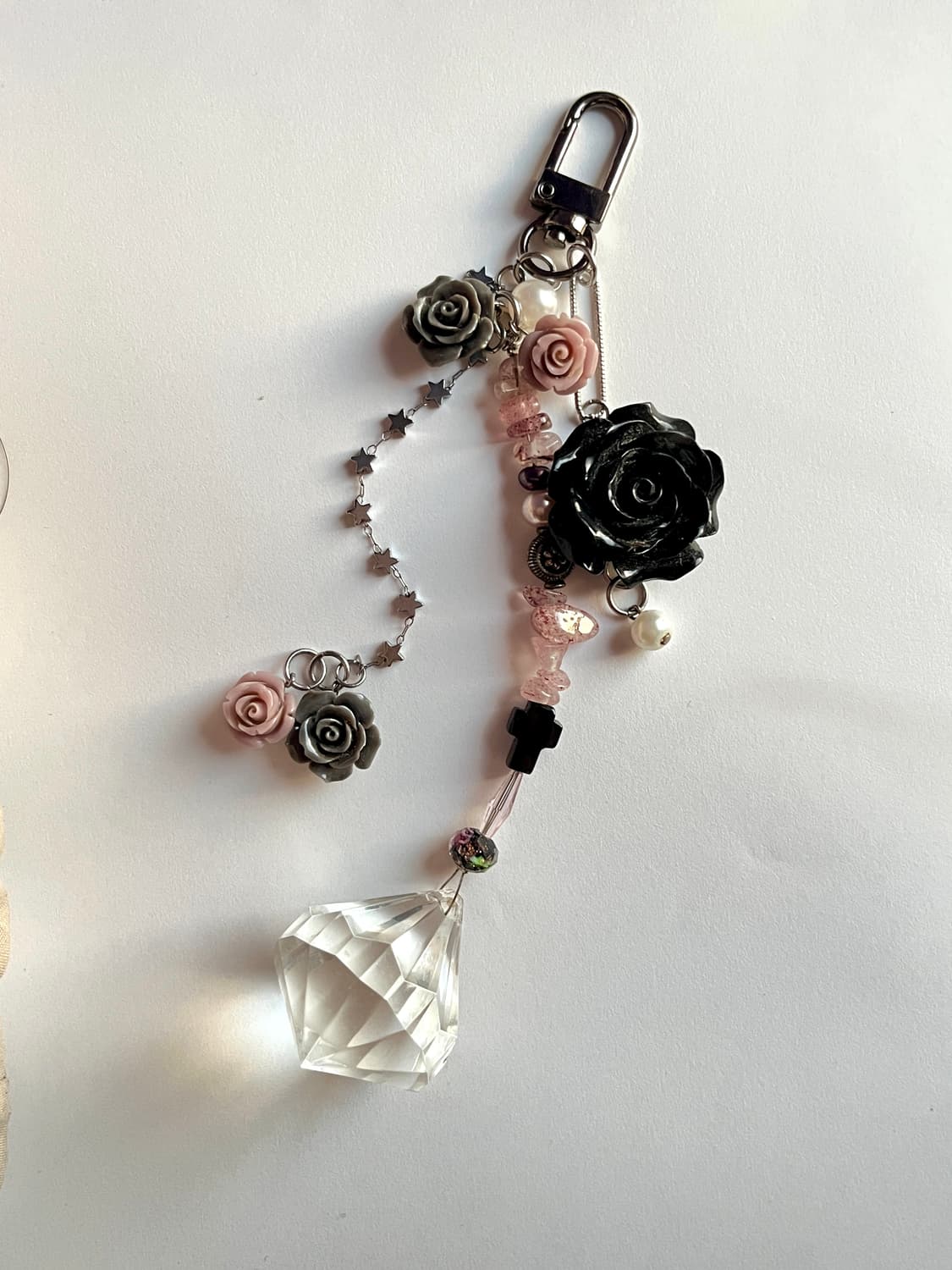 장미꽃 샹들리에 핸드메이드 키링 상품이미지2