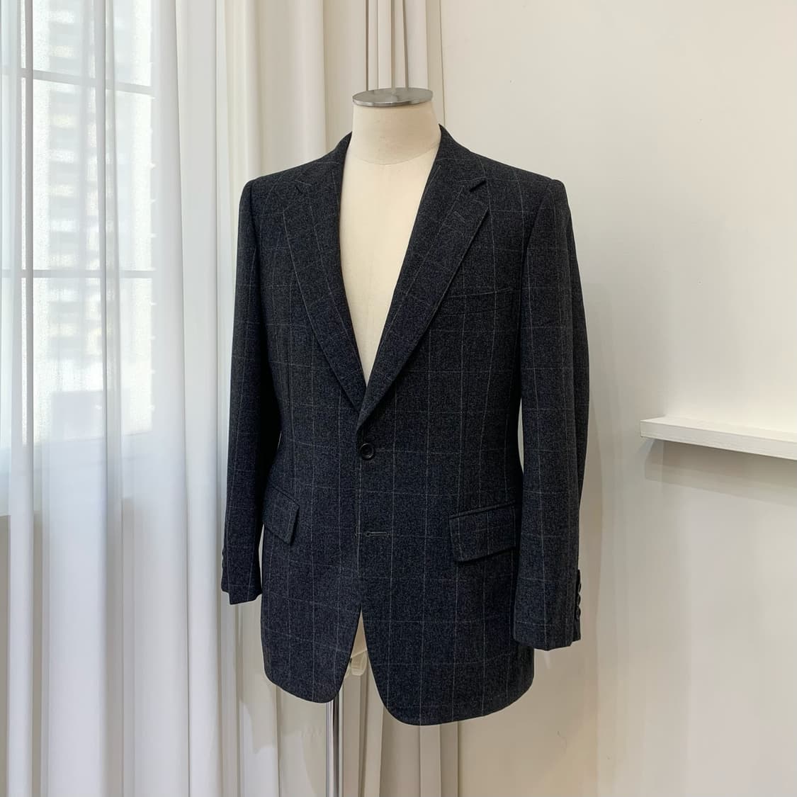 Turnbull Asser Renown 빈티지 플란넬 윈도페인 자켓 상품이미지4