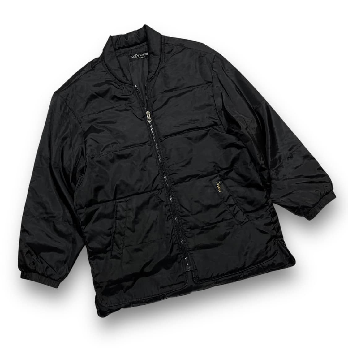 입생로랑 00s 구형 크라운 넥 락시크 패디드 자켓 상품이미지3