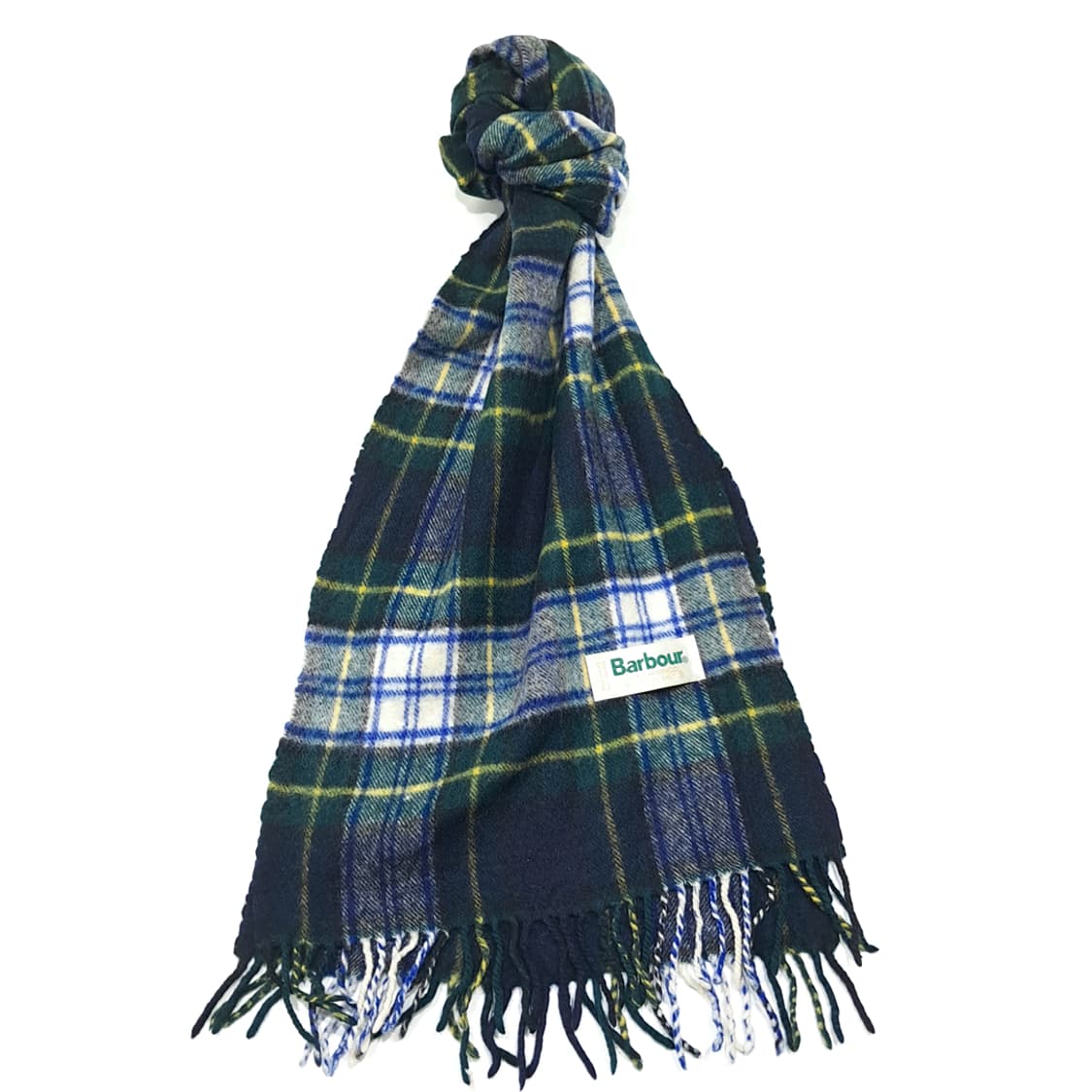 MX394 바버 스코틀랜드판 램스울 타탄 그린 머플러 목도리 상품이미지1