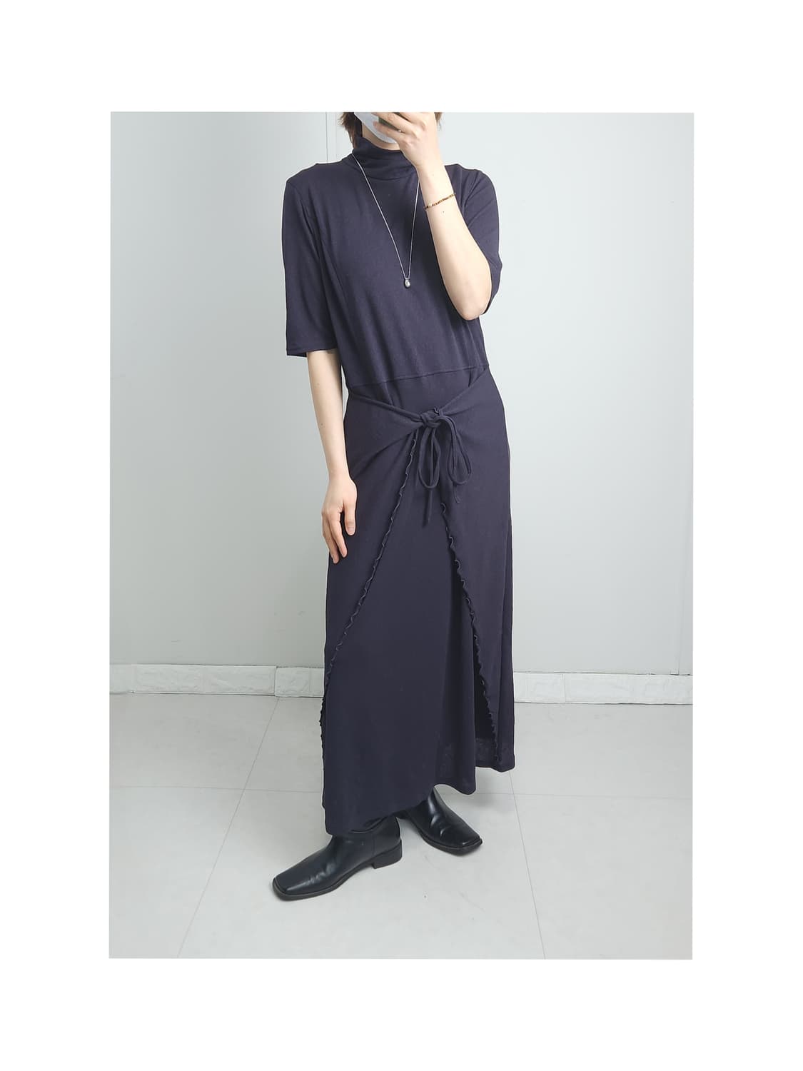 타이 랩 맥시 원피스 상품이미지1