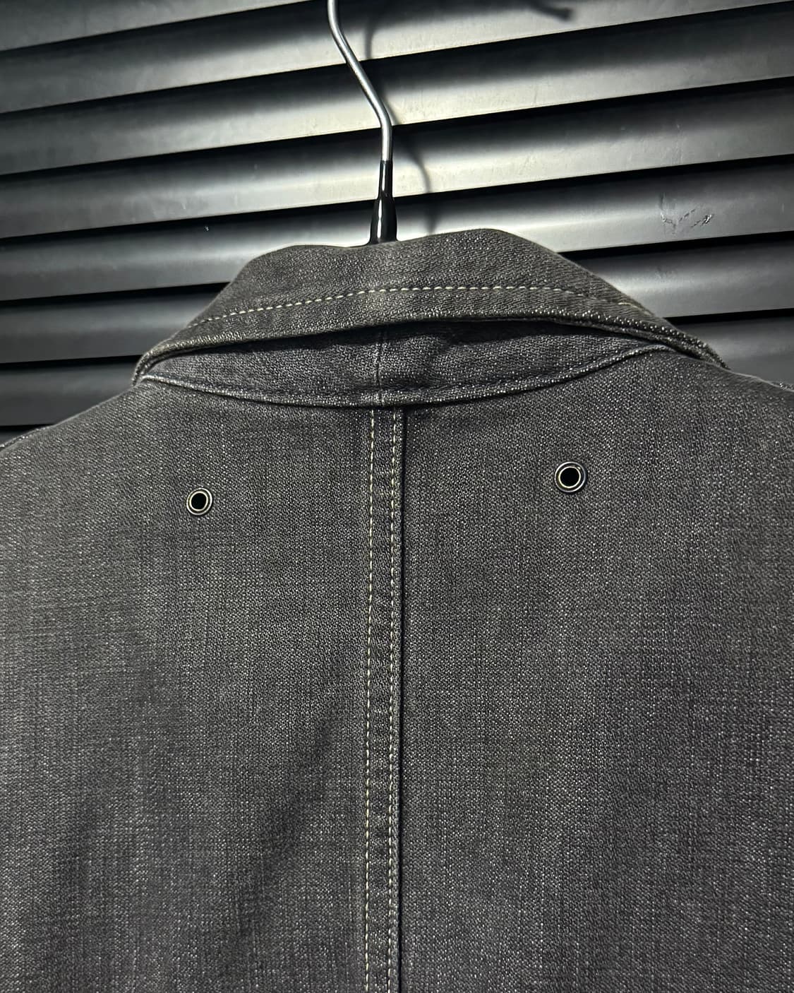 렝글러 워시드 그레이 웨스턴 흑청 데님 워크 블레이져 마이 고스 펑크 락 상품이미지6