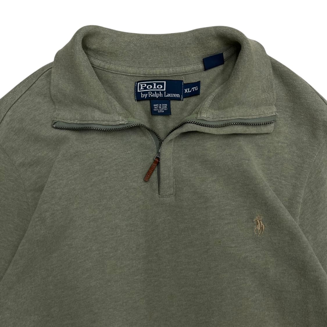 폴로 랄프로렌 베이지포니 말차맛 반집업 XL 상품이미지4