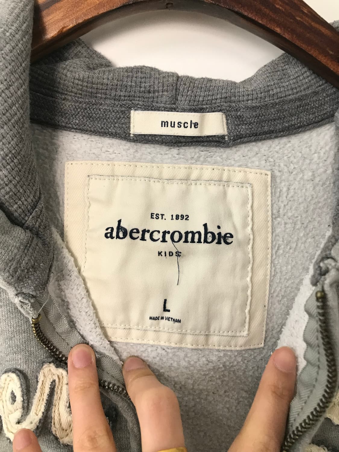 아베크롬비 y2k 와투케 그레이 후드집업 상품이미지6