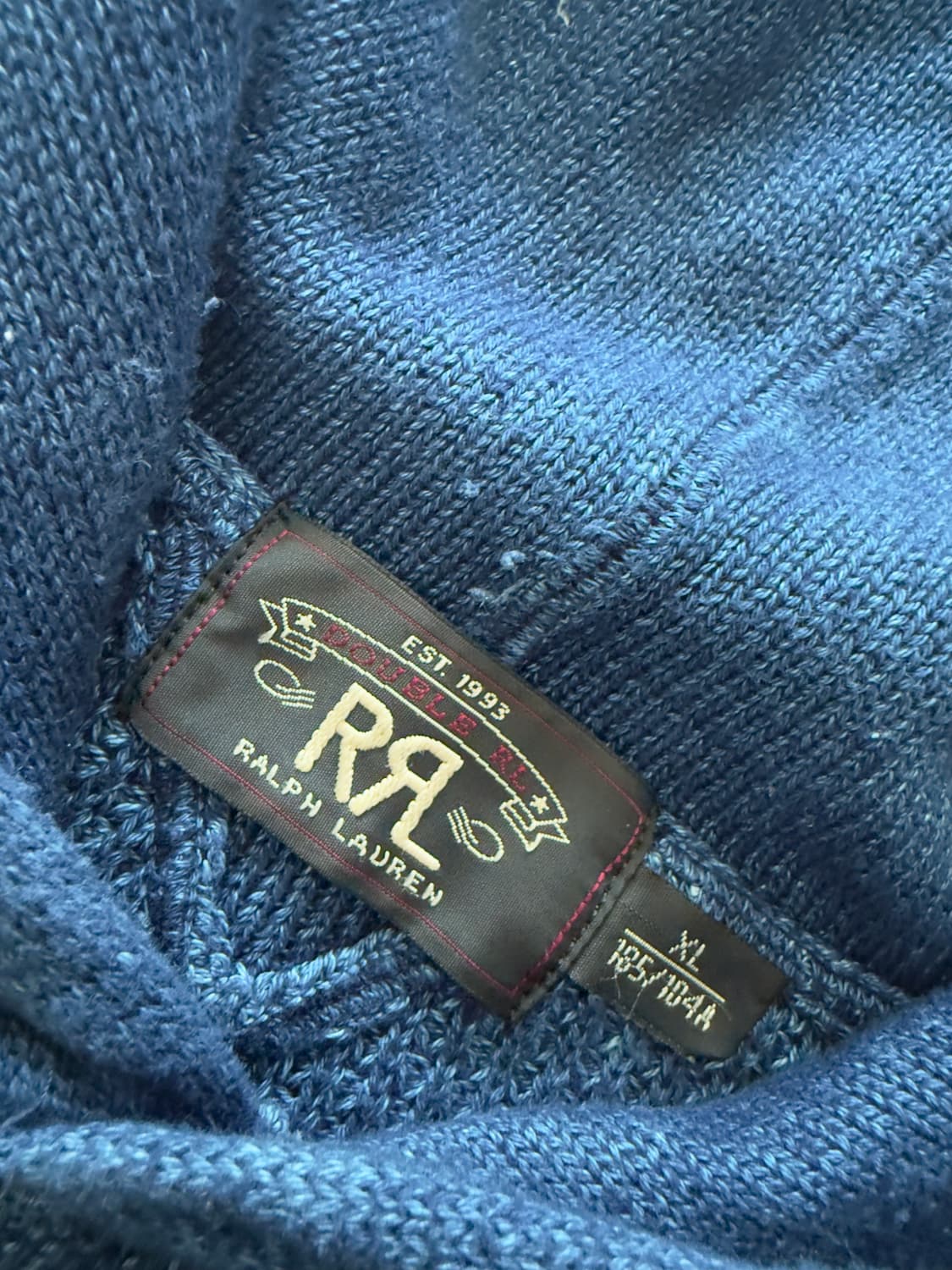 rrl 더블알엘 와플 니트 후드 xl 레어 상품이미지2