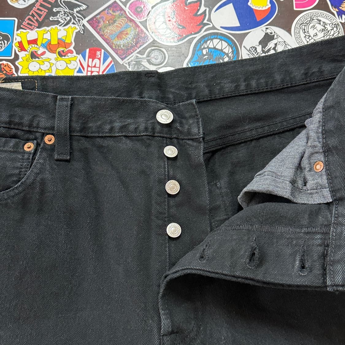 리바이스 501 블랙 진 데님 팬츠 36 상품이미지6