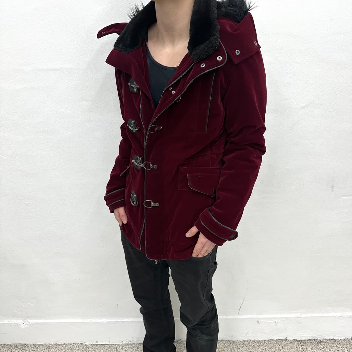 Semantic design velvet fur jacket  상품이미지2