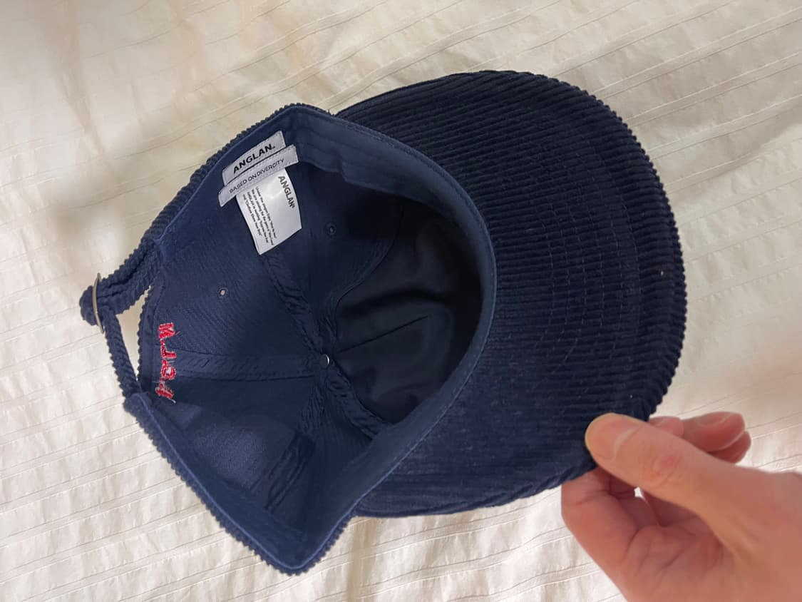 앵글런 anglan 코듀로이 소재 볼캡 모자 네이비 상품이미지2