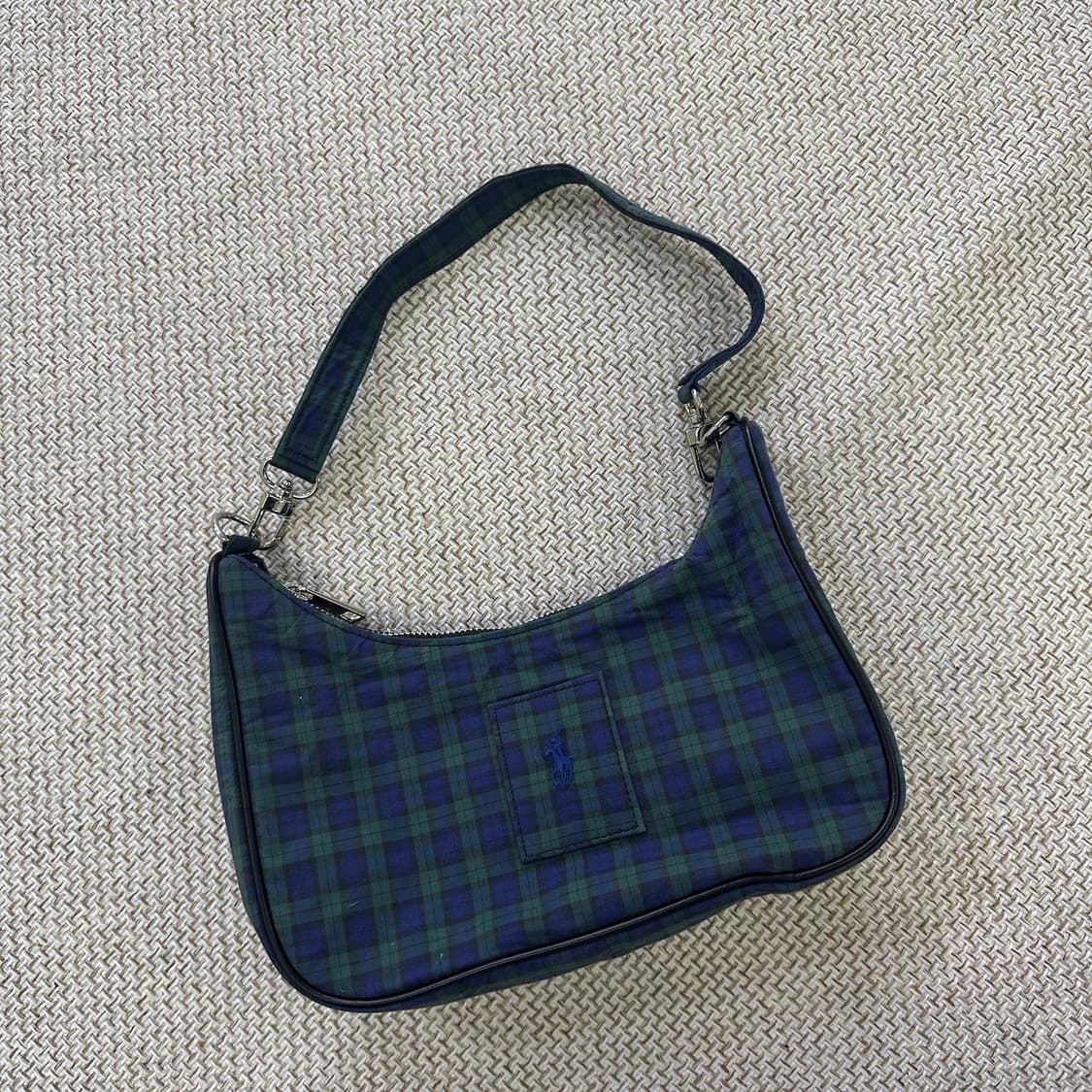 실측확인 폴로랄프로렌 체크 호보백 0406D 상품이미지1