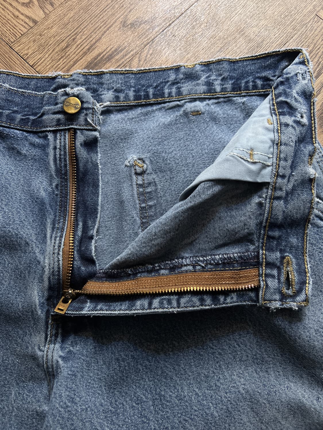 [36]칼하트 USA 빈티지 워싱 카펜터 워크 데님 팬츠 상품이미지3