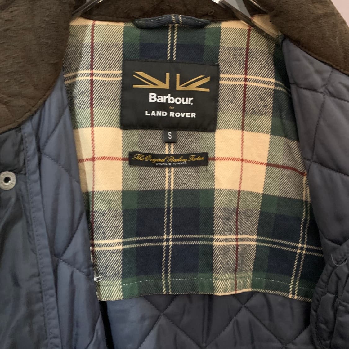S BARBOUR 바버 X 랜드로버 네이비 퀼팅 패딩 자켓 상품이미지8