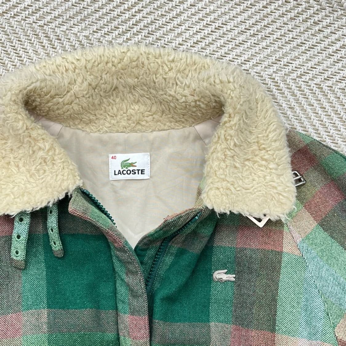 라코스테 셰르파 체크 모직자켓 r2720 상품이미지6