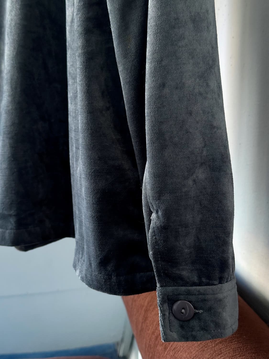 Velour fabric zip single jacket 상품이미지5