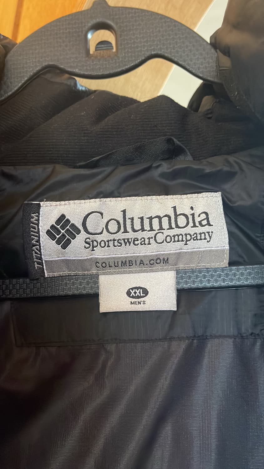 00‘s콜롬비아 티타늄 센터로고 후드 구스다운 패딩 XXL 상품이미지4