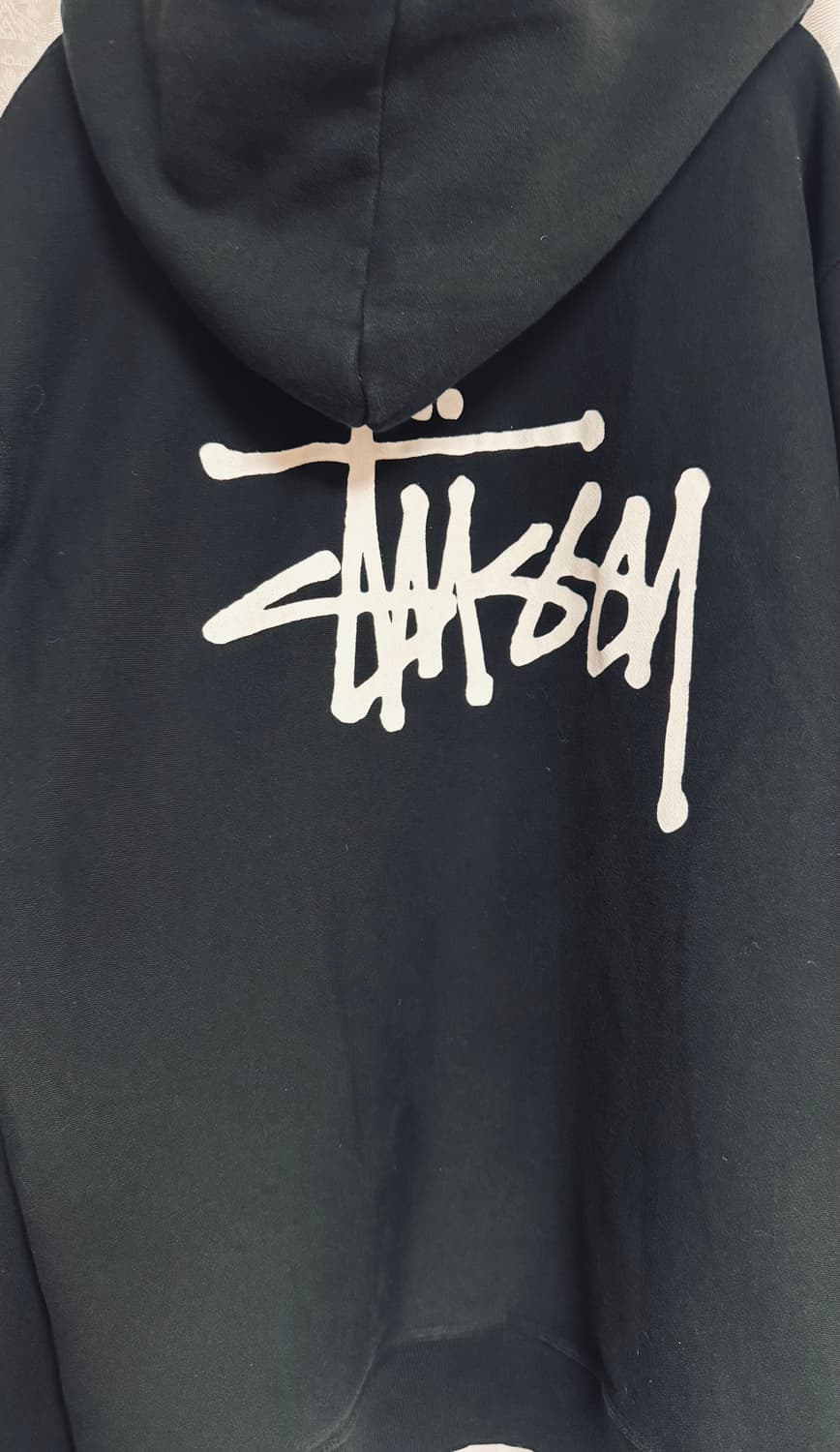 (정품)스투시 블랙 후드집업 XL 상품이미지1