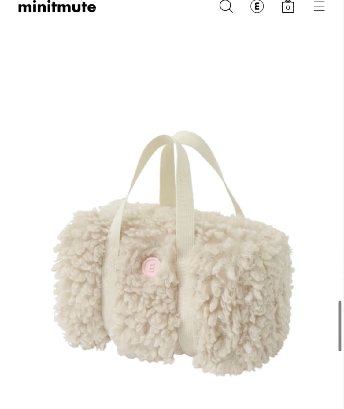 미닛뮤트 시어링 토트백 크림 (더스트백포함) 상품이미지1