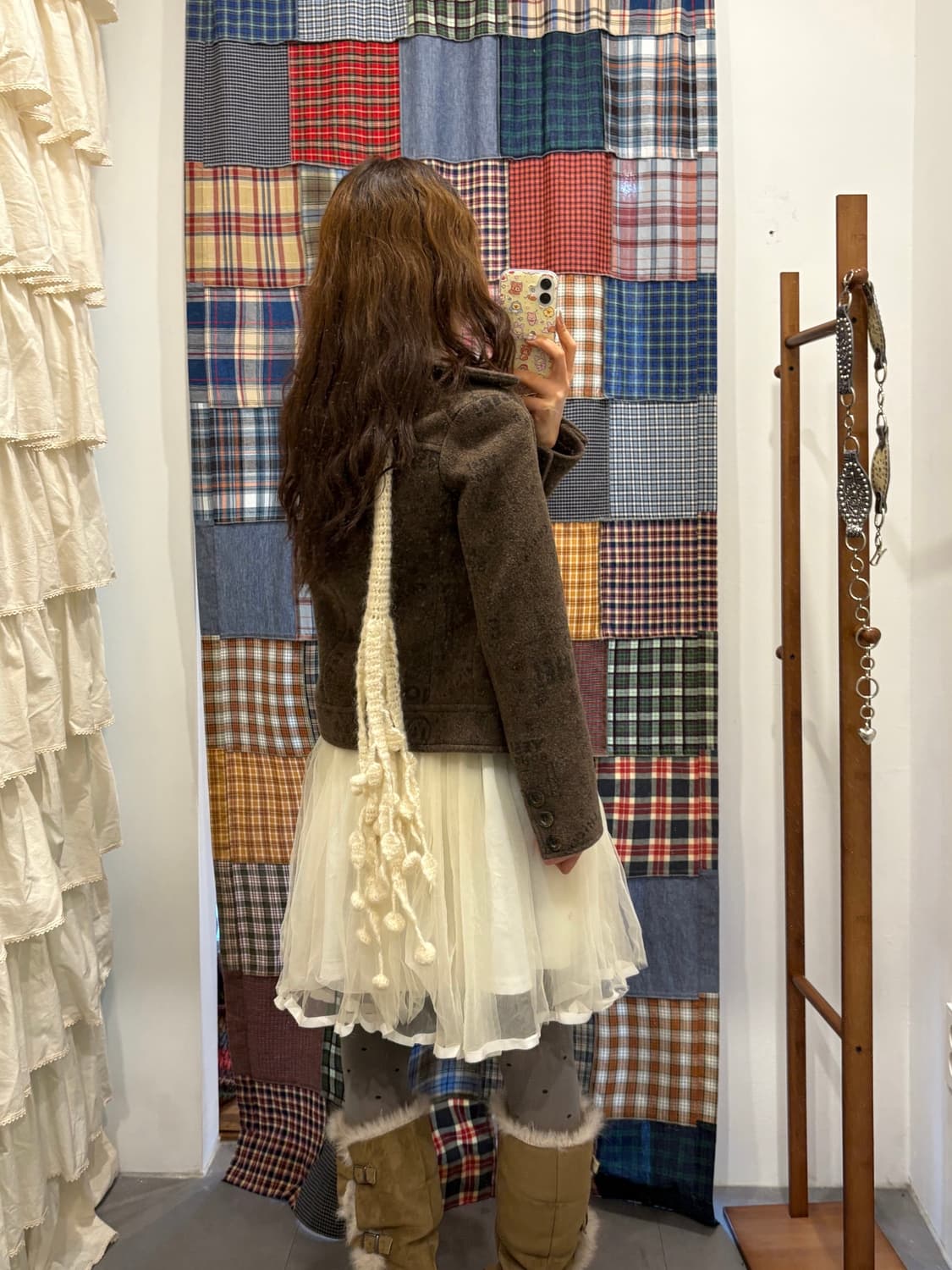 히스테릭글래머 패턴 하프코트 상품이미지3