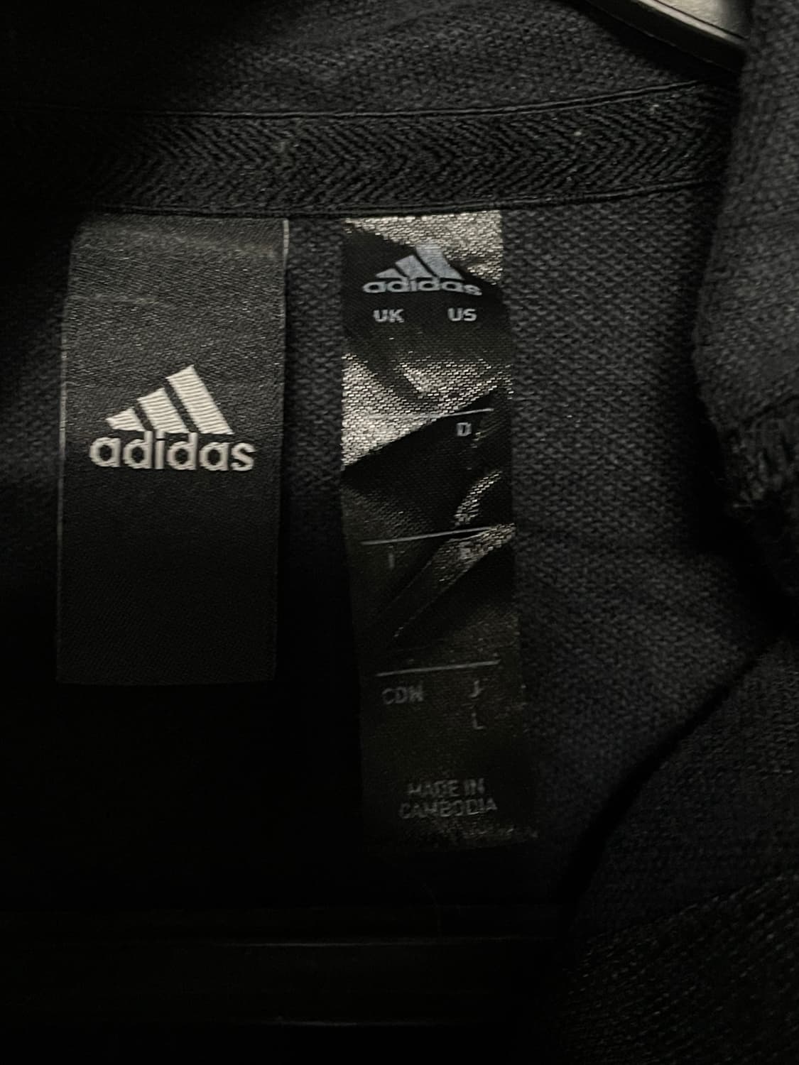 아디다스 블랙 스몰로고 져지 후드집업 L 상품이미지7
