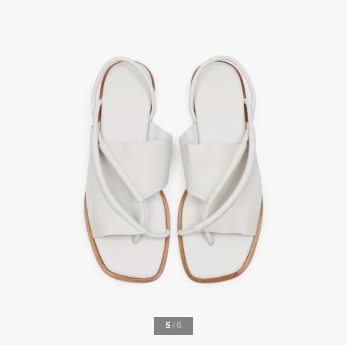 [36] 헤레우 클라바 샌들 화이트 크림 아이보리 상품이미지1