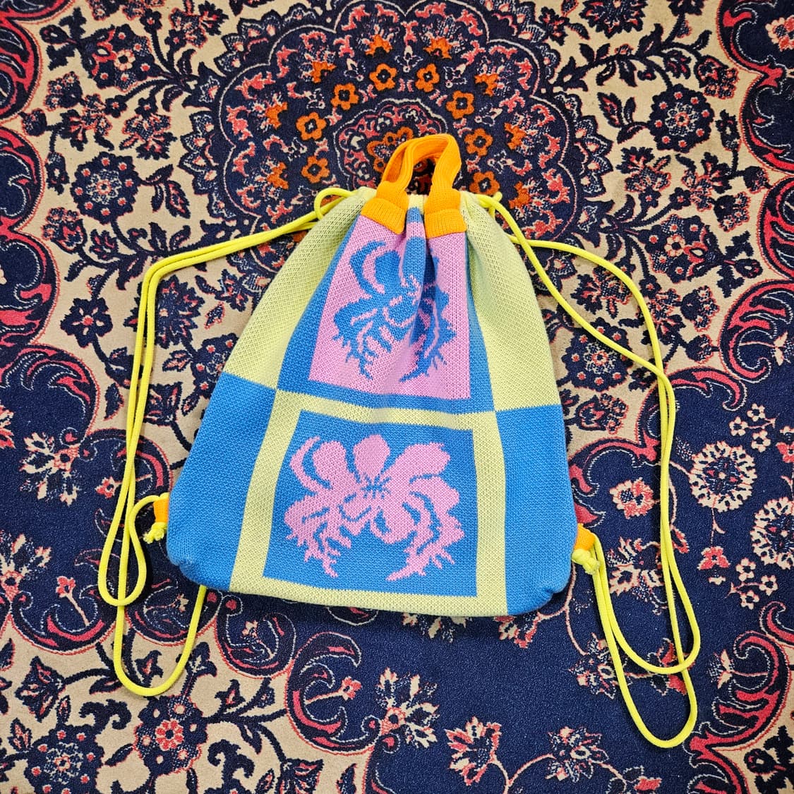 미미카위 퍼피 멀티 니트 스트링 백팩 Free 상품이미지1