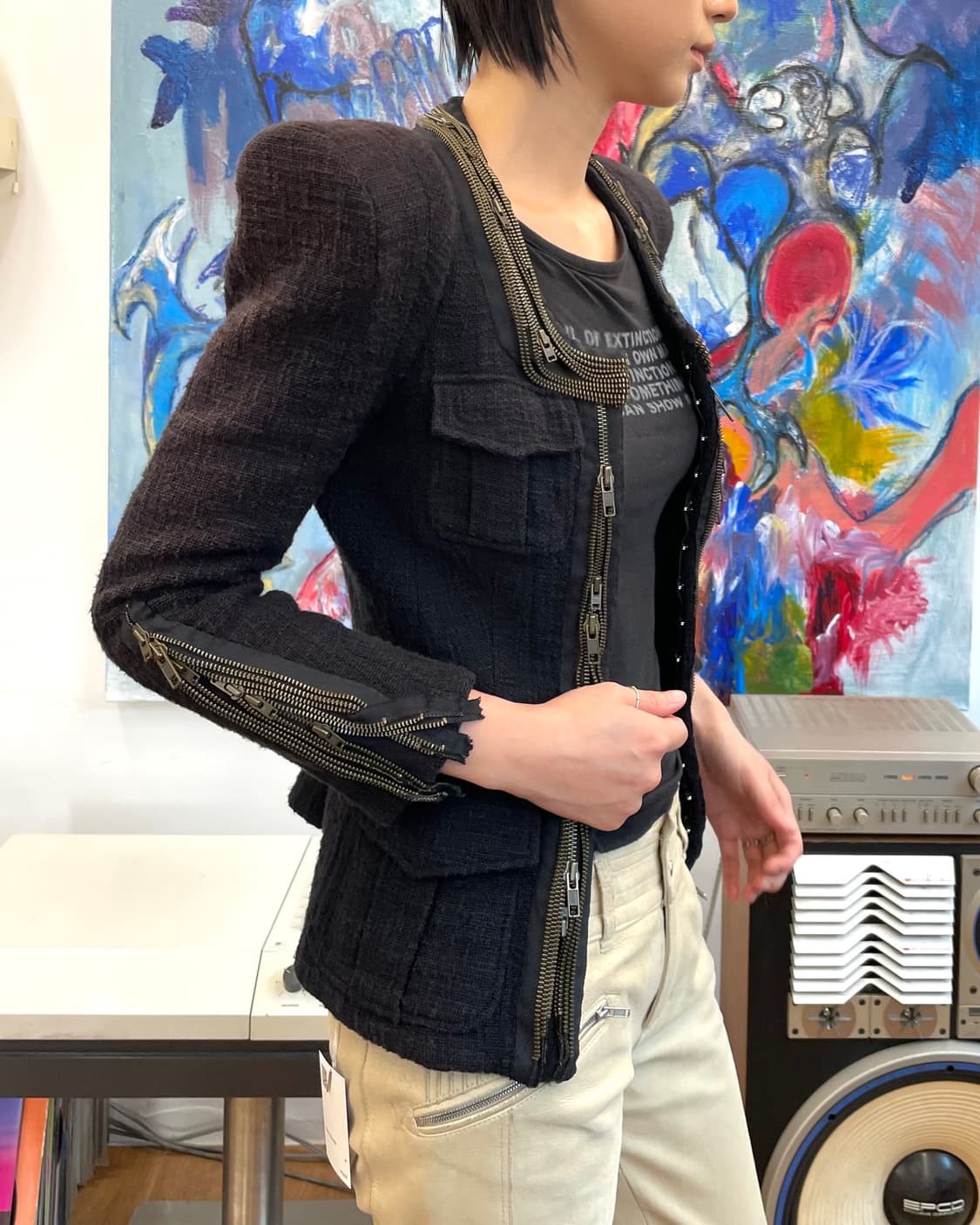 [34] 발망 2010 크리스토프 데카르넹 트위드 자켓 상품이미지5