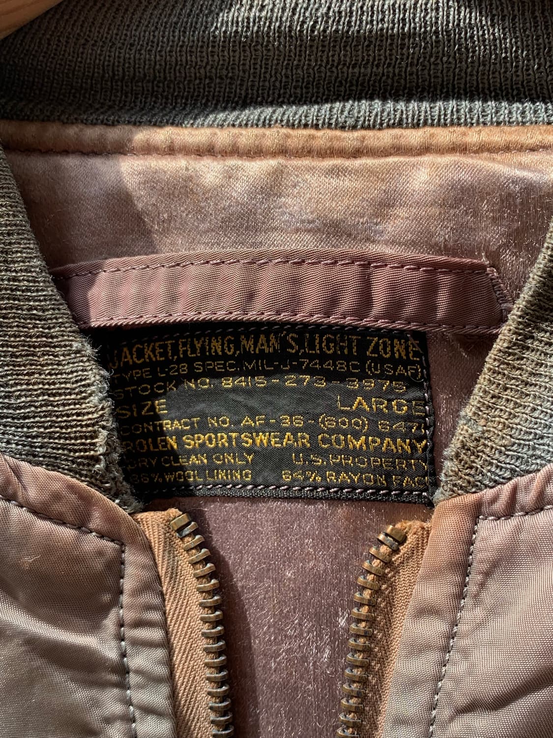 50s 미 공군 L-2B 플라이트 자켓 상품이미지2