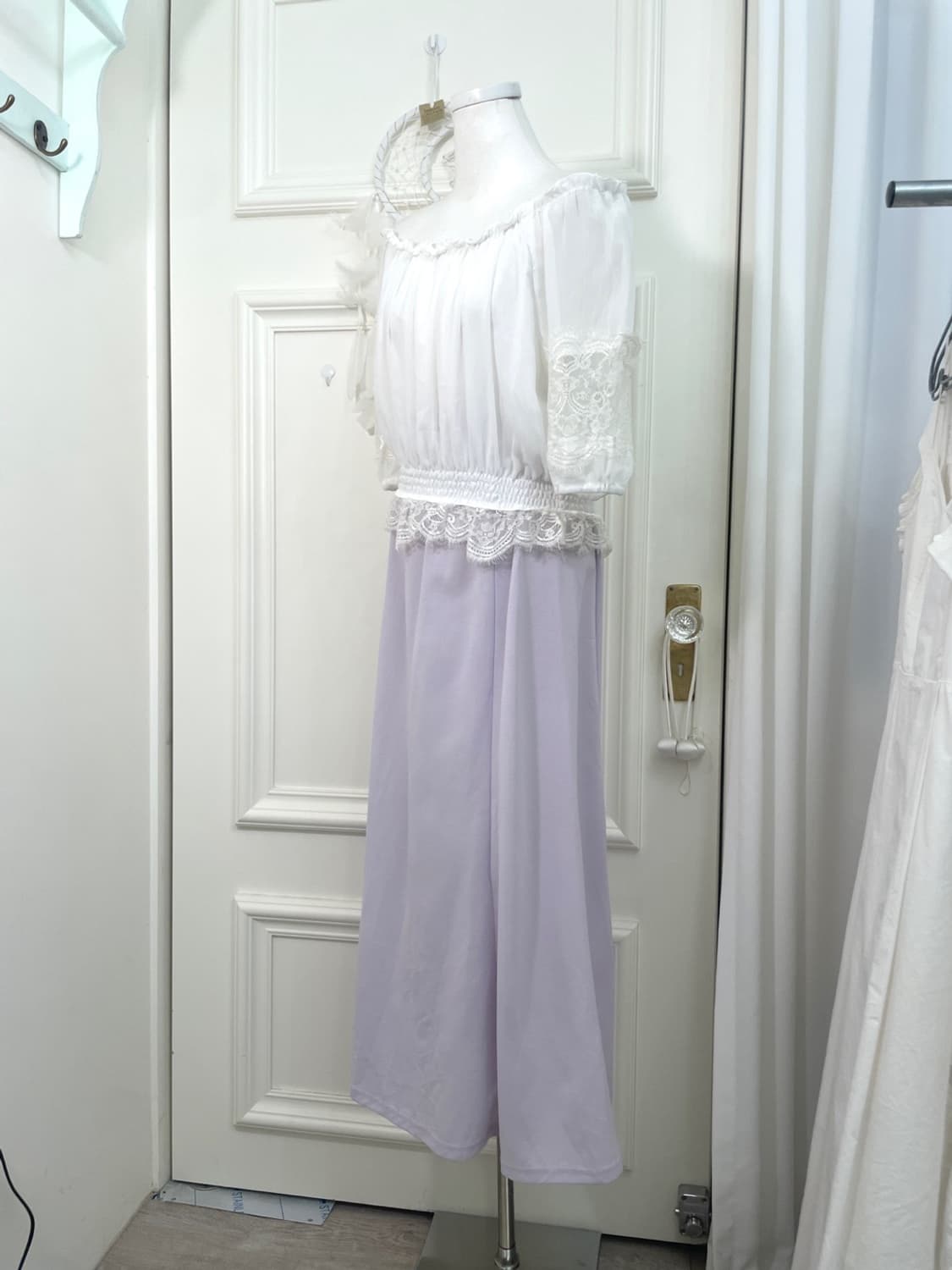 lavender a-line banding long skirt 상품이미지7