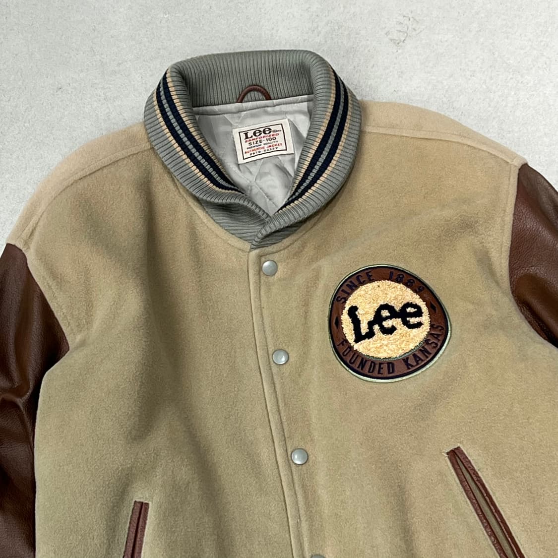 리 레더소매 바시티자켓 s09930 상품이미지4