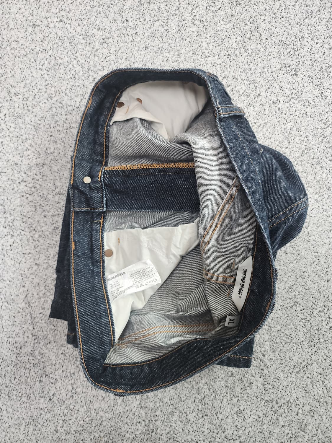 [XL] 유니폼 브릿지 와이드 데님 팬츠 상품이미지6