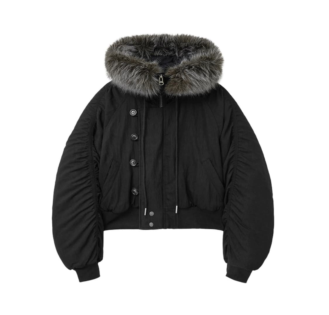 슬릭글로우 퍼 후드 패딩 s 상품이미지1