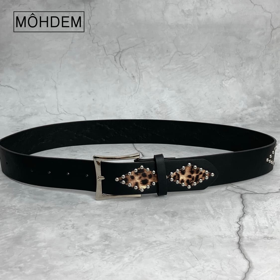 [Unisex] 호피 찡 레오파드 스터드 벨트 상품이미지1