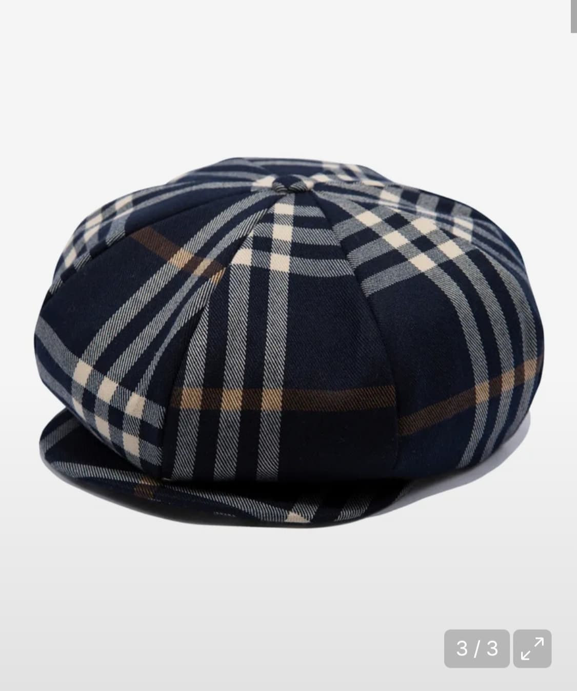 새상품) 로맨틱크라운 클래식 체크 뉴스보이 캡 베레모 네이비 상품이미지1