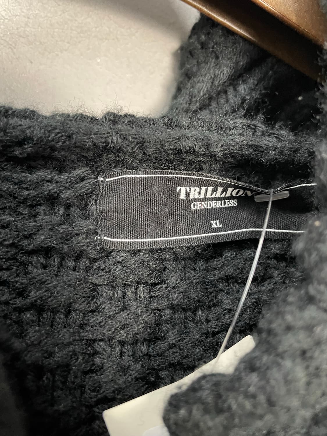 트릴리온 블랙 아란 케이블 니트 후드집업 H1162 상품이미지5