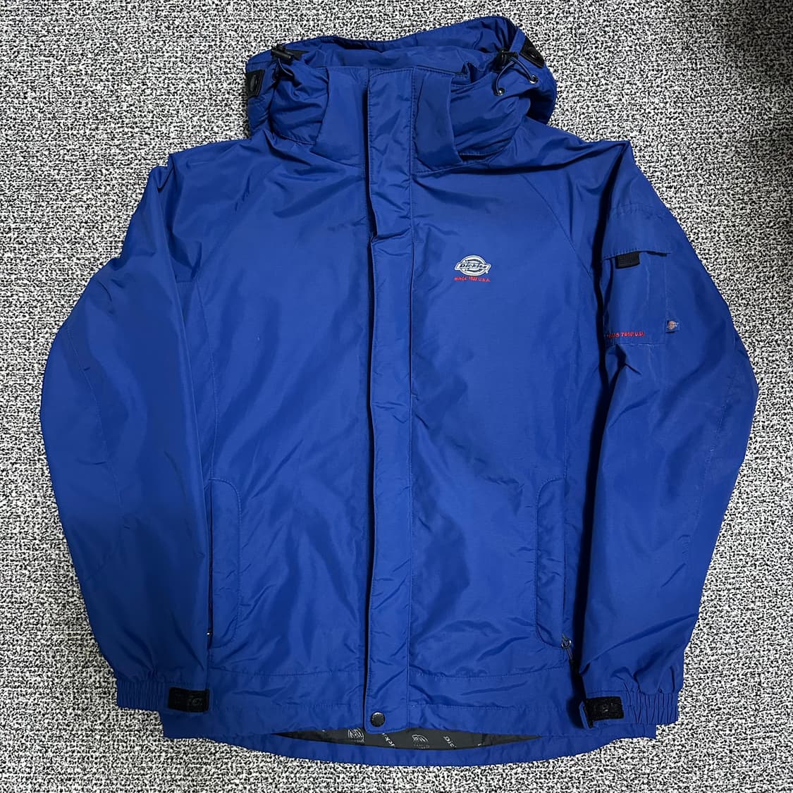 (100추천) 디키즈 블루 후드 바람막이 점퍼 상품이미지1