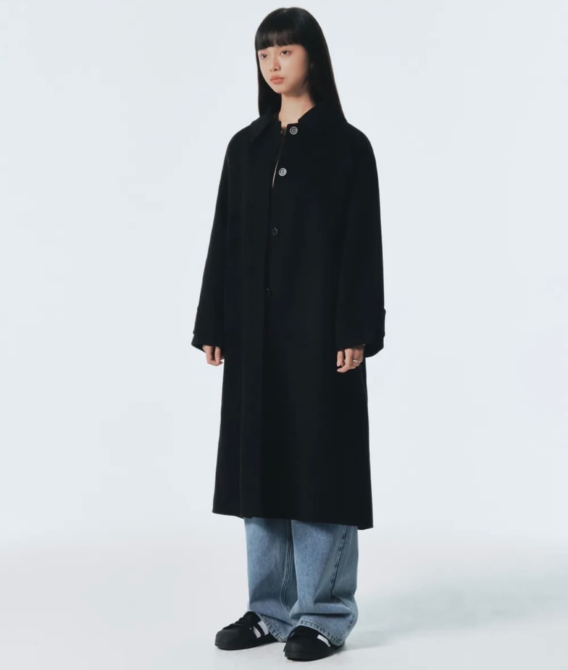 시티브리즈 벨티드 핸드메이드 롱 코트 발마칸 블랙 상품이미지3