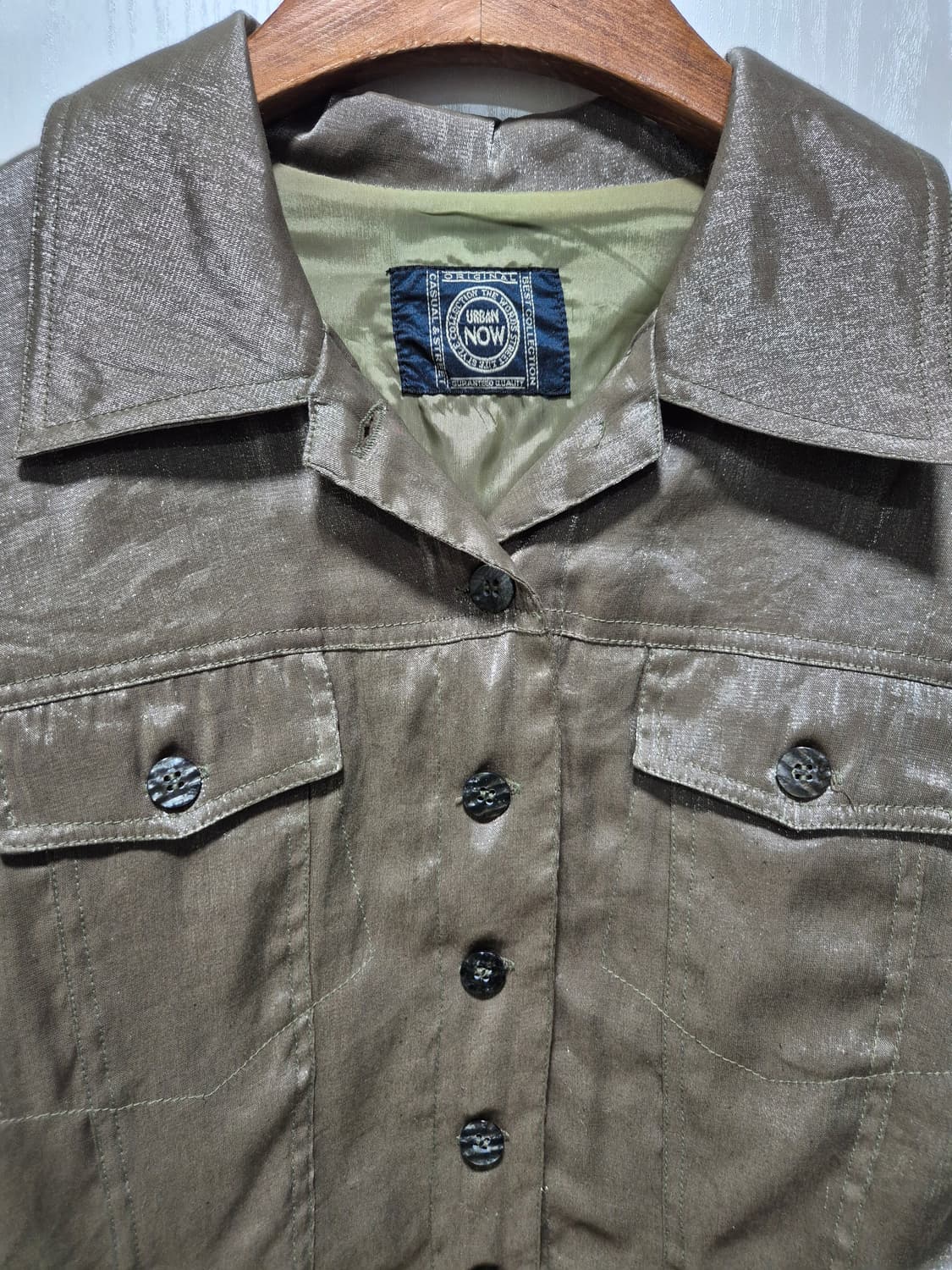 (세일)JPN VTG.브레인걸 카키 셔츠 자켓 상품이미지4