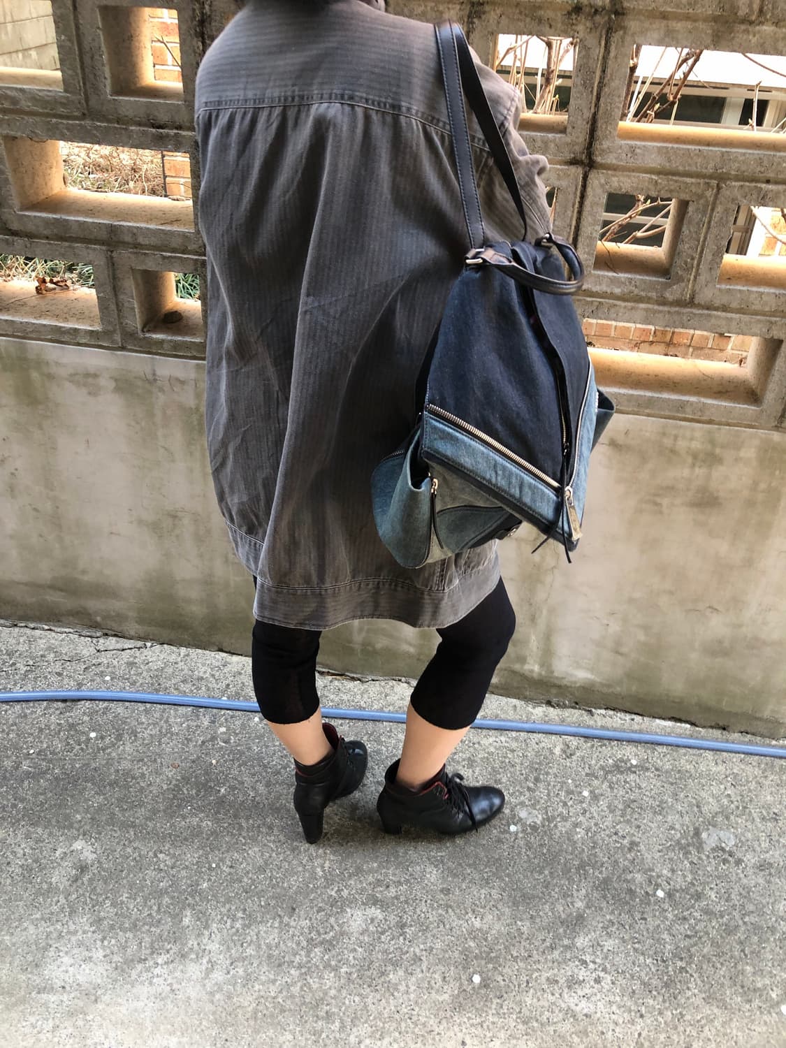 two-tone denim zip backpack / diesel 상품이미지10