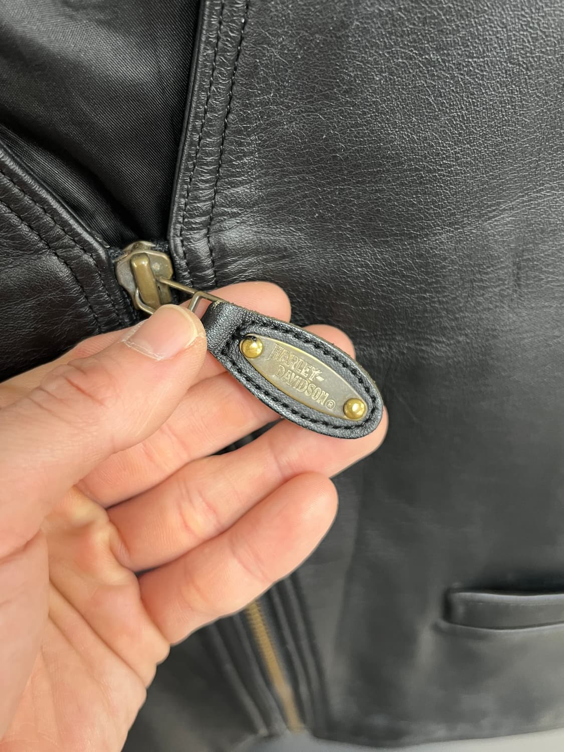 Harley Davidson 할리데이비슨 카우레더 바이커 조끼 베스트 상품이미지3