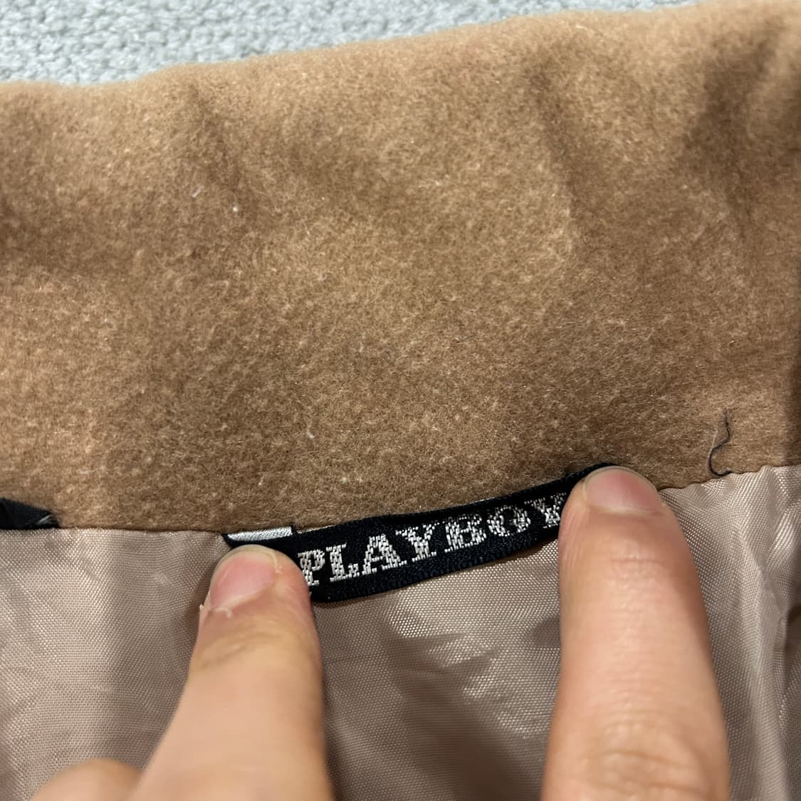 플레이보이 캐시미어 롱 코트 브라운 L 상품이미지3