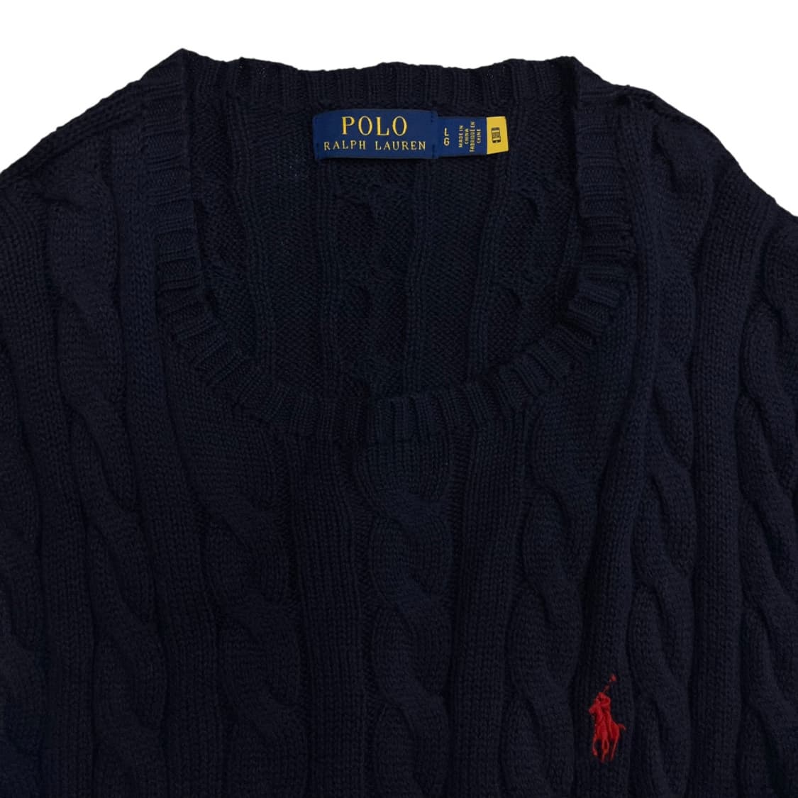 폴로 랄프로렌 레드포니 네이비 꽈배기 니트 L 상품이미지4