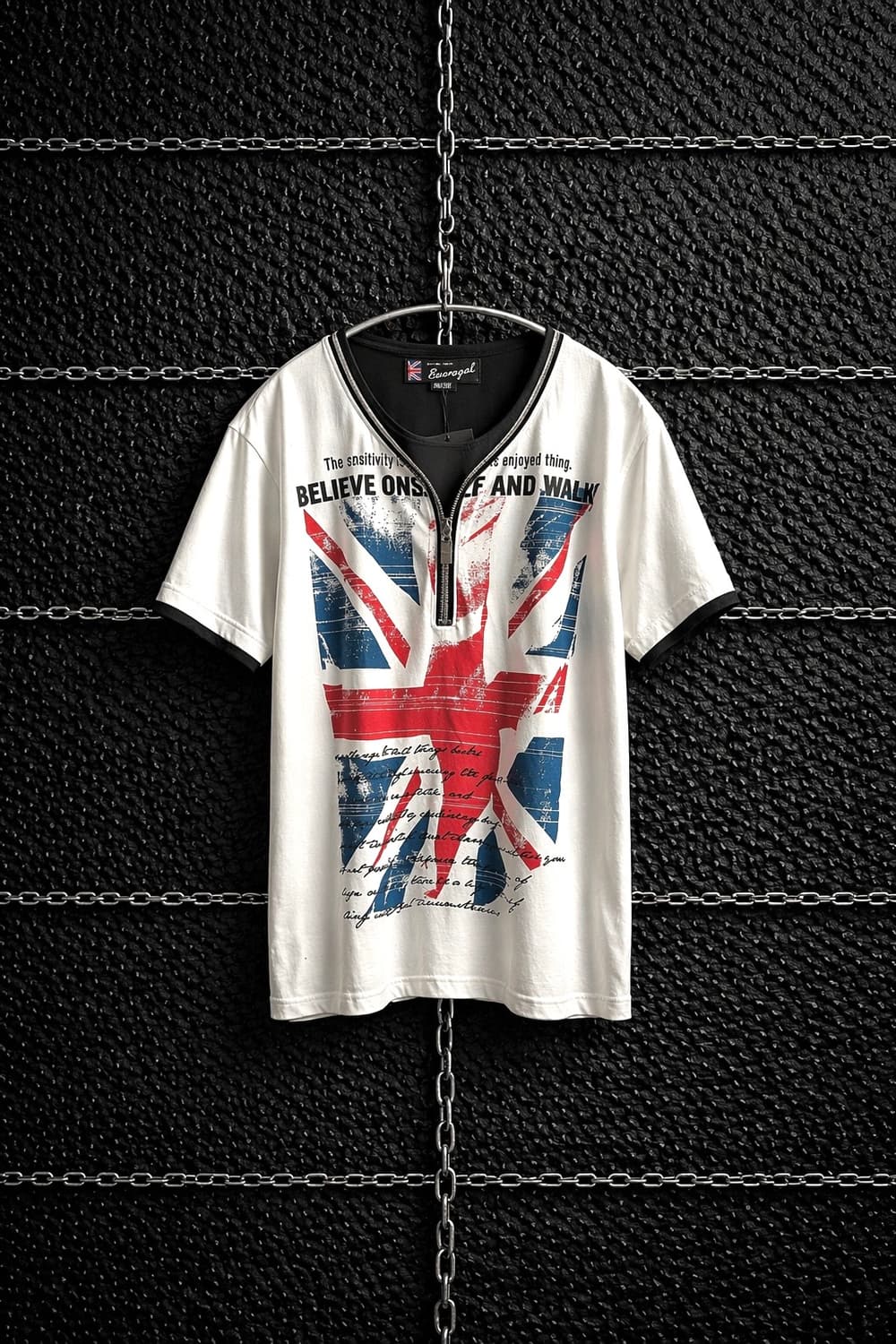 Euroyal 하프집업 레터링 티셔츠 상품이미지1