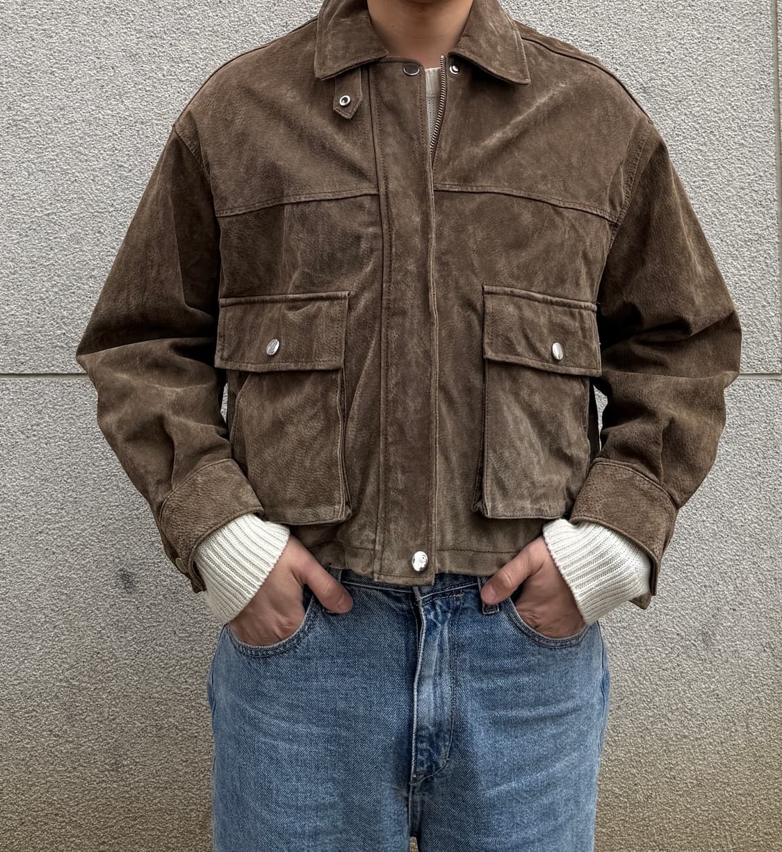 자라 100% 스웨이드 리얼 레더 자켓 상품이미지5