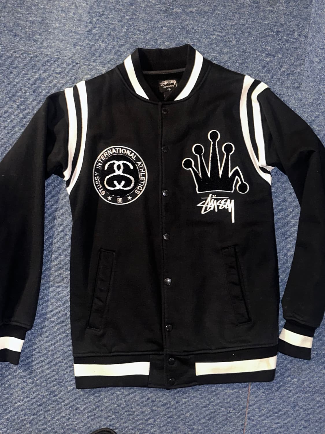 스투시 크라운로고 바시티 자켓 상품이미지1