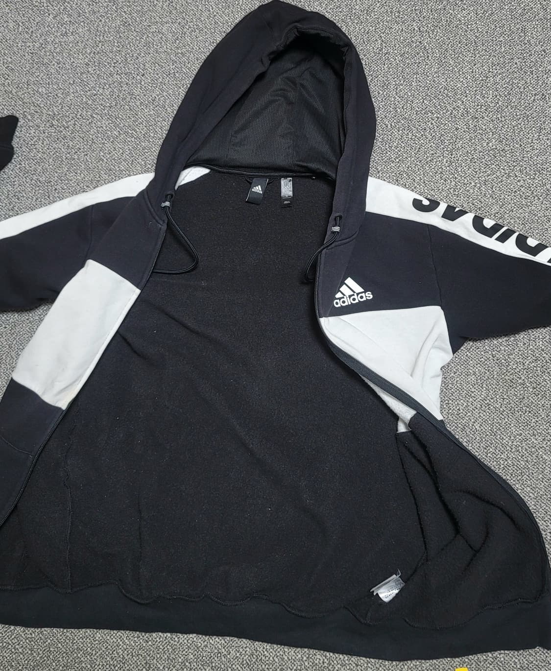 아디다스 후드집업 M 블랙/화이트 상품이미지1